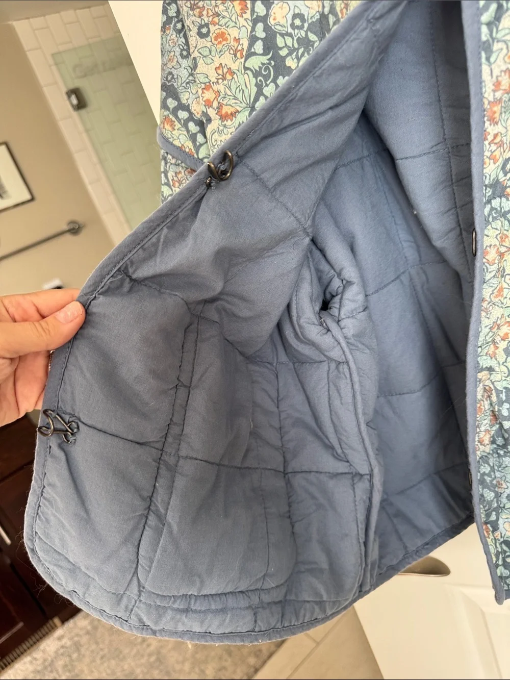 Free People Chloe Floral Quilted Jacket in S
